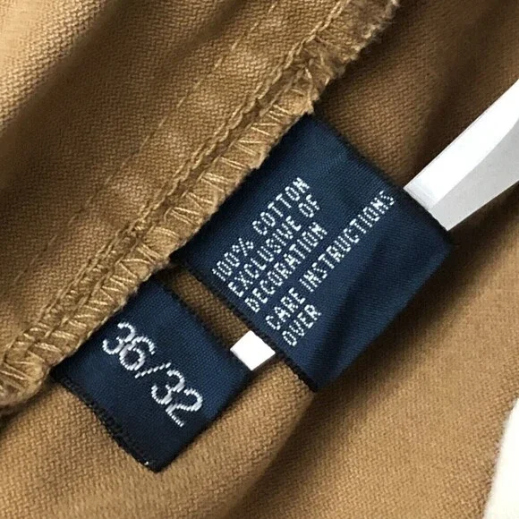 POLO Ralph Lauren Chino Pants Mens 36 x 32 Khaki Beige Tan Straight Leg Relaxed - Picture 7 of 13
